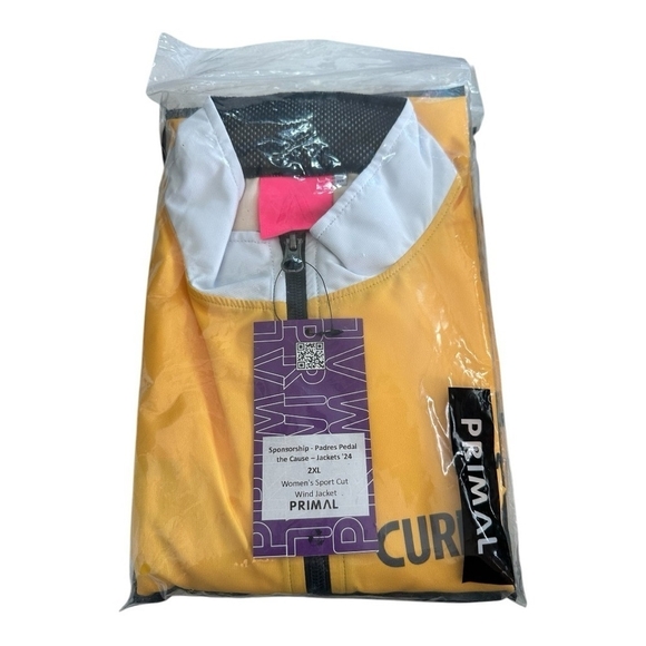 NWT Primal Padres Pedal The Cause Women's Zip-Up Windbreaker Jacket Sport Jacket - Picture 5 of 5